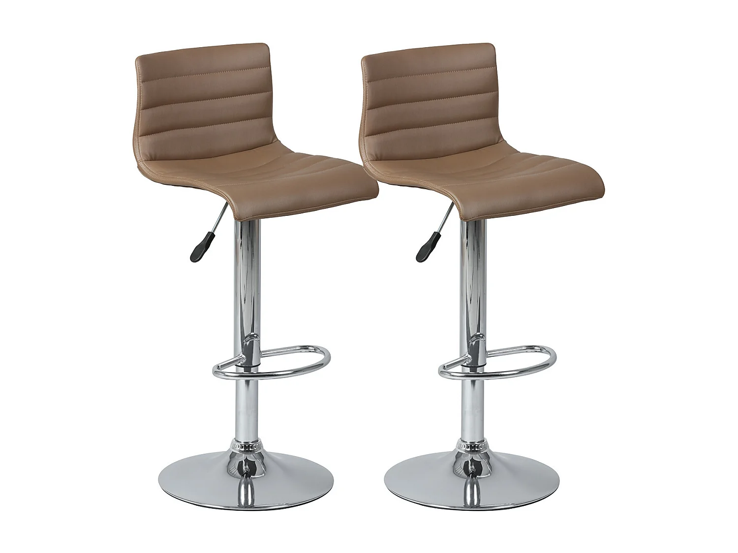 DAVIDSON - Lot de 2 Tabourets de Bar Marron