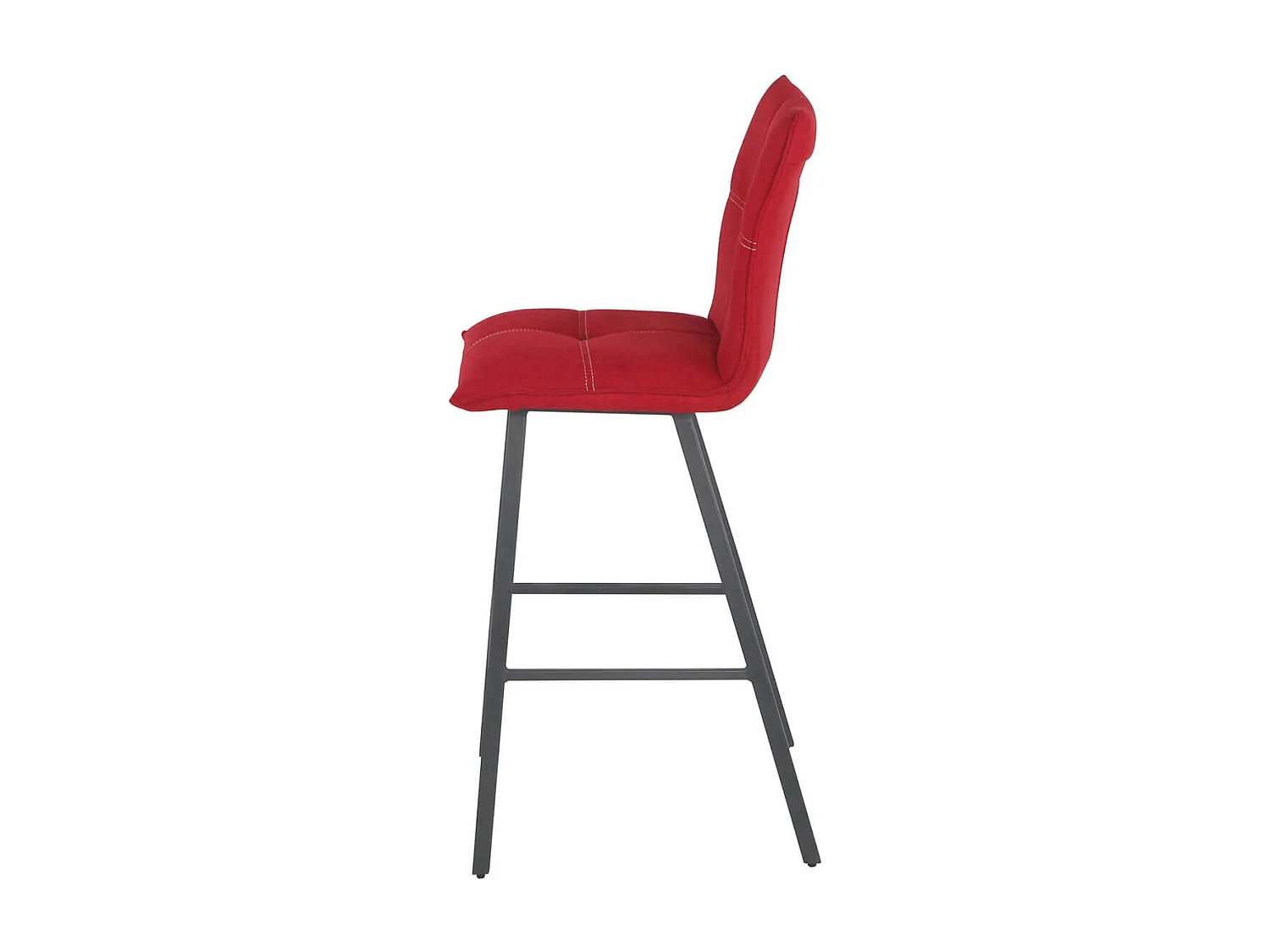 LAGOS - Lot de 2 Tabourets Rouges Assise H65cm