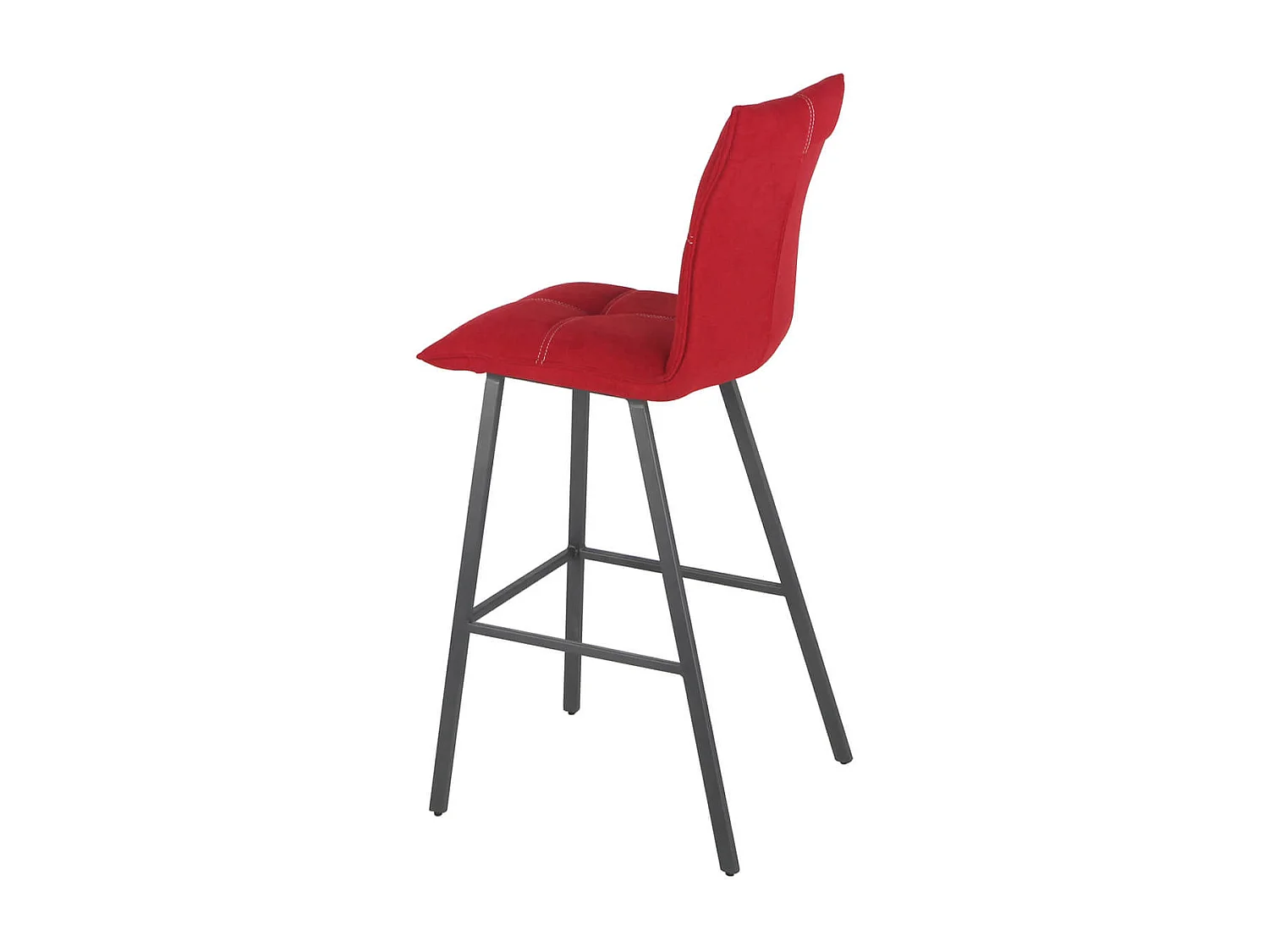 LAGOS - Lot de 2 Tabourets Rouges Assise H65cm