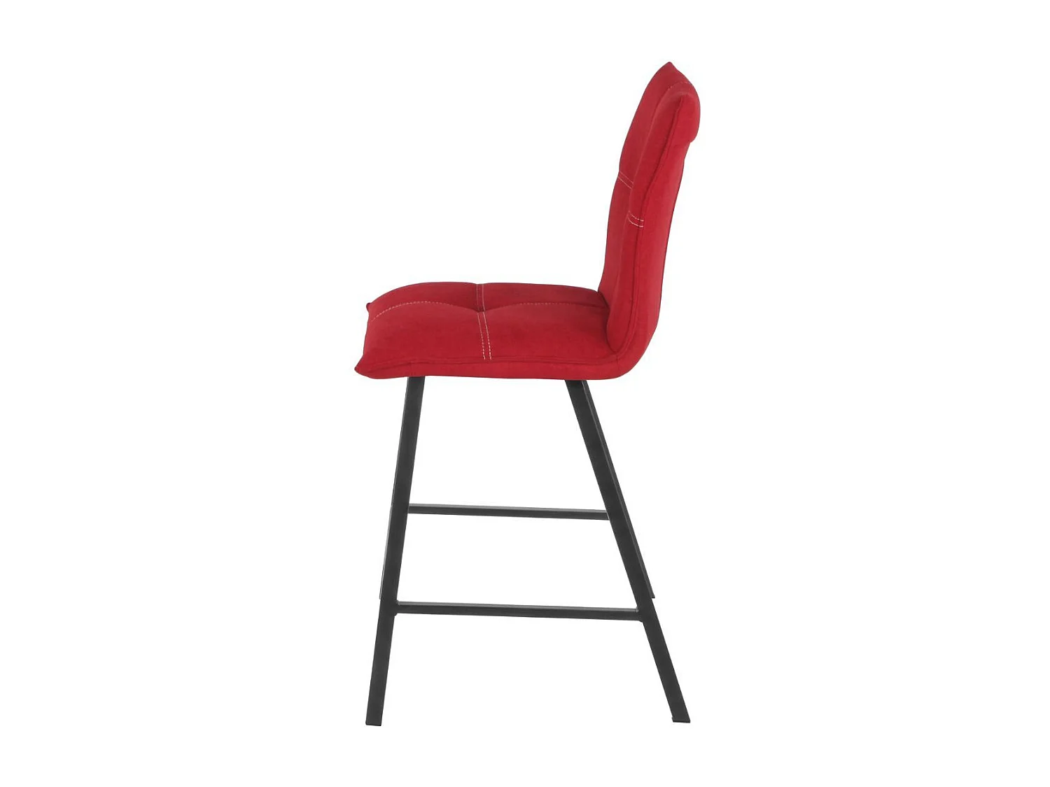 LAGOS - Lot de 2 Tabourets Rouges Assise H65cm