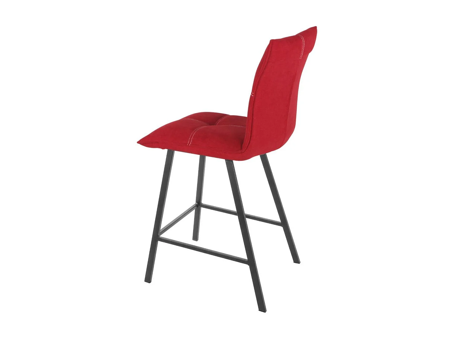 LAGOS - Lot de 2 Tabourets Rouges Assise H65cm