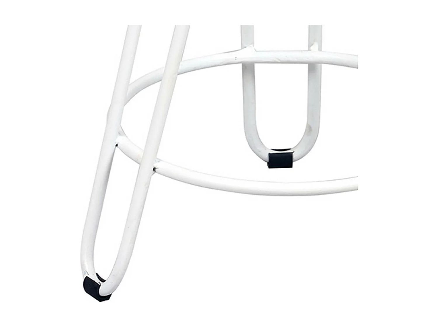 THIBERT - Tabouret Métal Blanc et Bois Massif