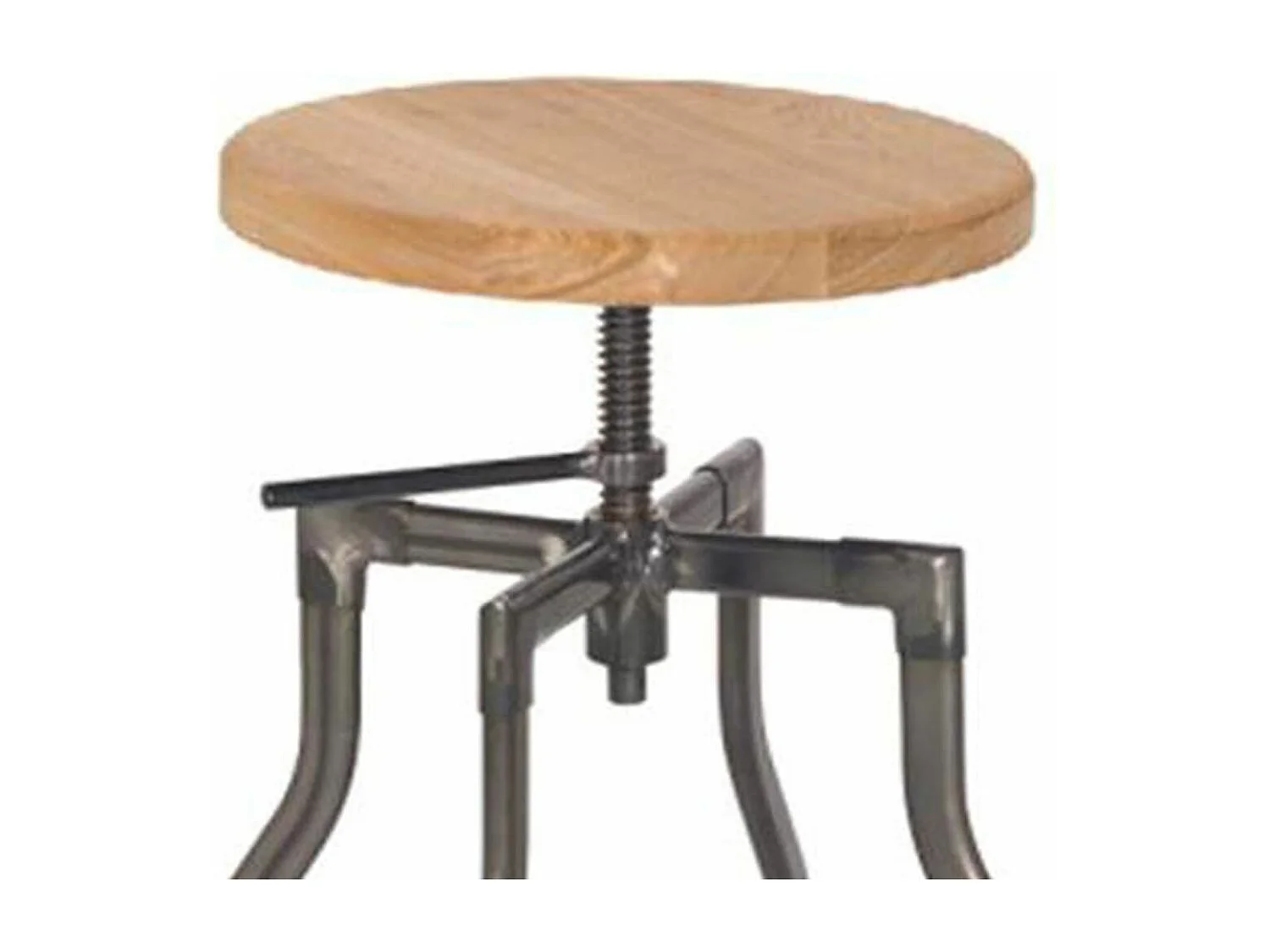SILPA - Tabouret de Bar Pieds Métal et Assise Bois