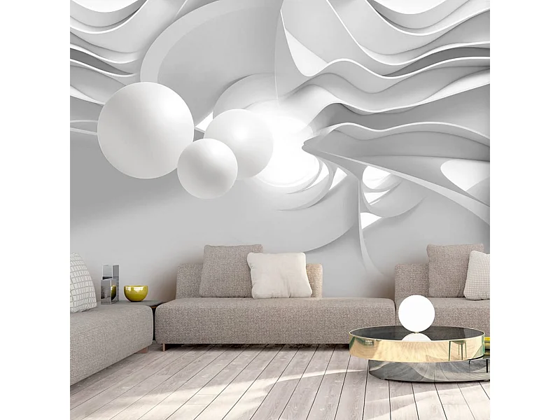 Papier peint couloirs blancs - 350 x 245 cm