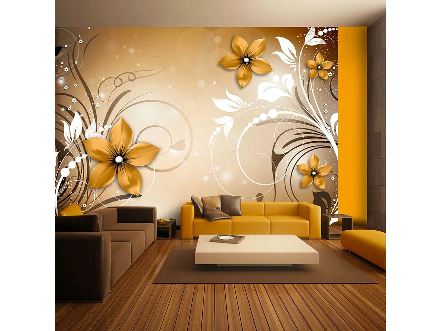 Papier peint rhapsodie brune - 200 x 140 cm