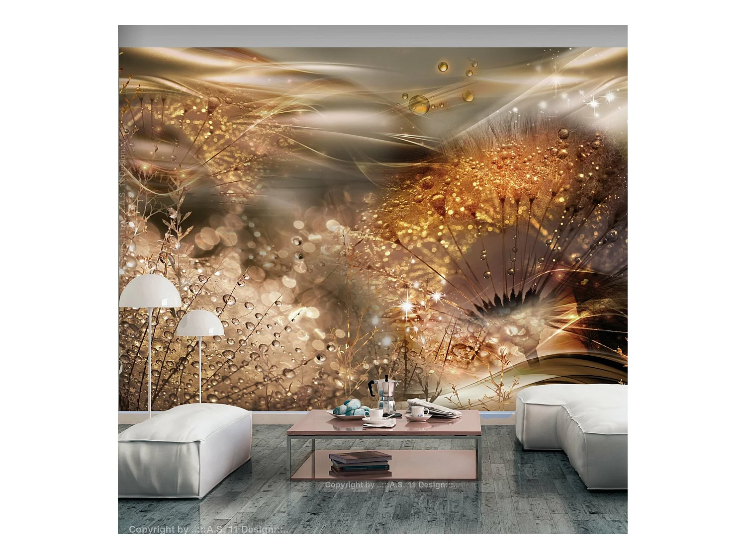 Papier peint monde des pissenlits ou - 350 x 245 cm