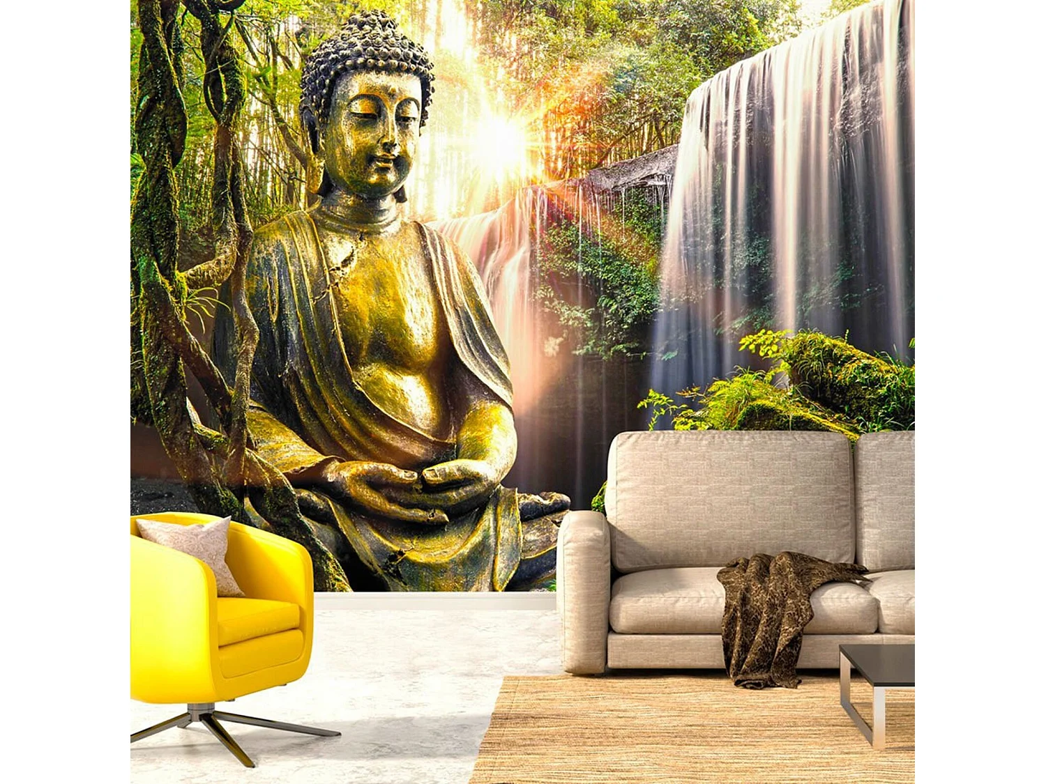 Papier peint paradis bouddhiste - 350 x 245 cm