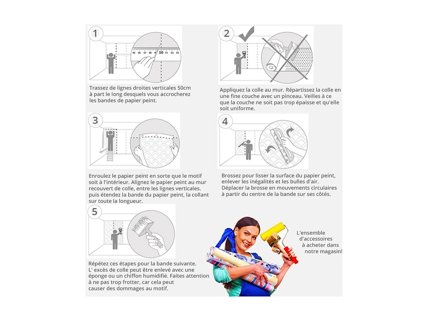 Papier peint masque de forêt - 250 x 193 cm