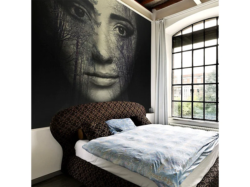 Papier peint masque de forêt - 250 x 193 cm