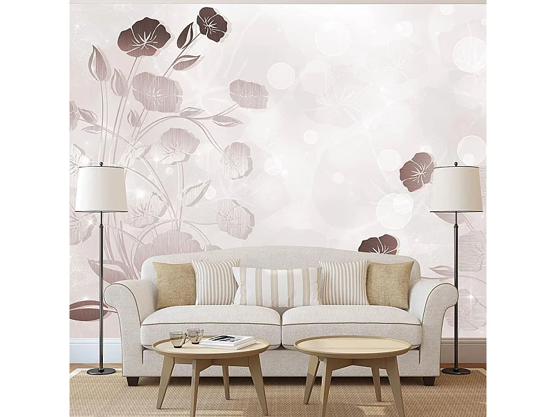 Papier peint douceur des fleurs - 350 x 245 cm