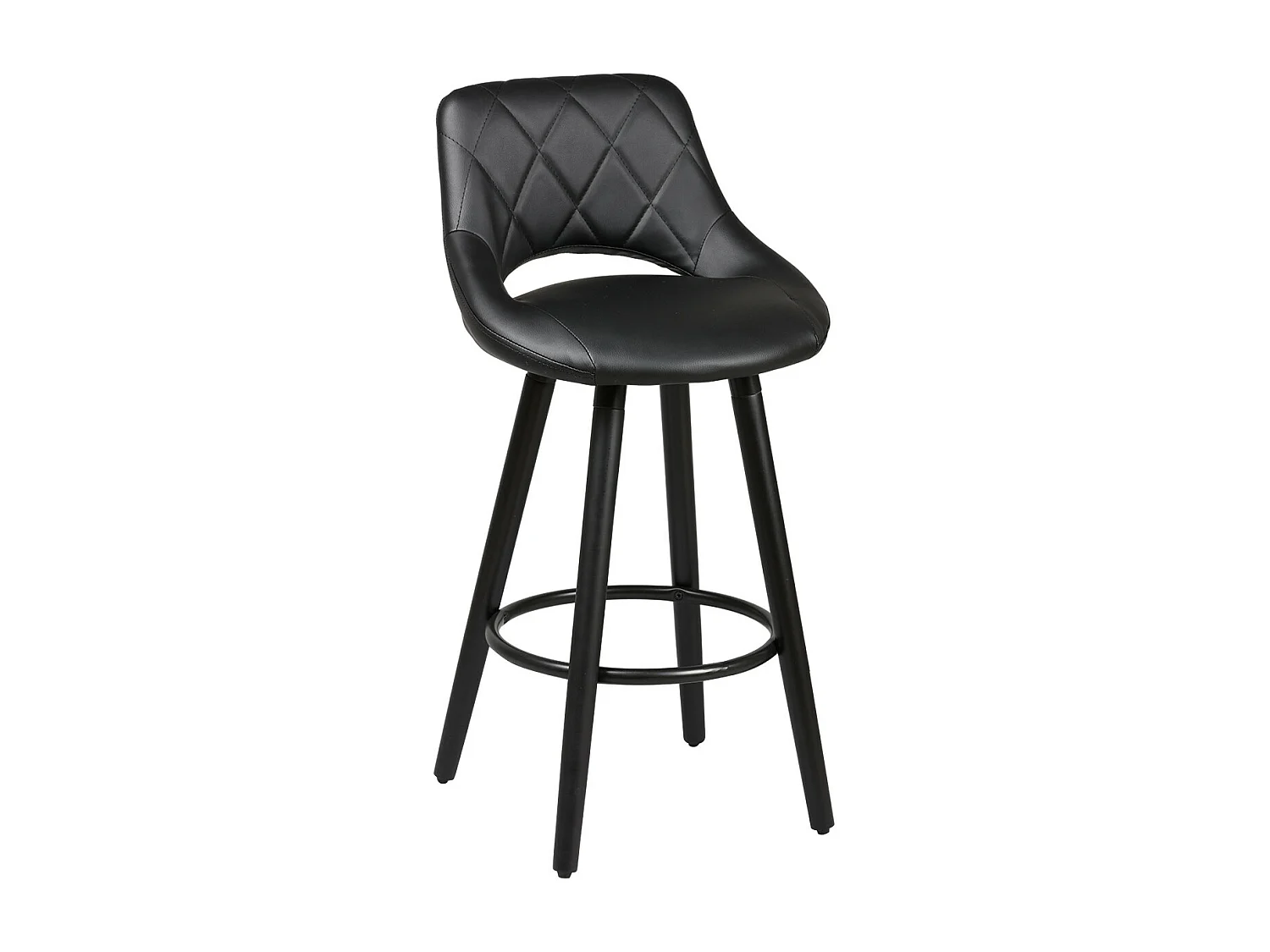 NIELS - Lot de 2 Tabourets Noir