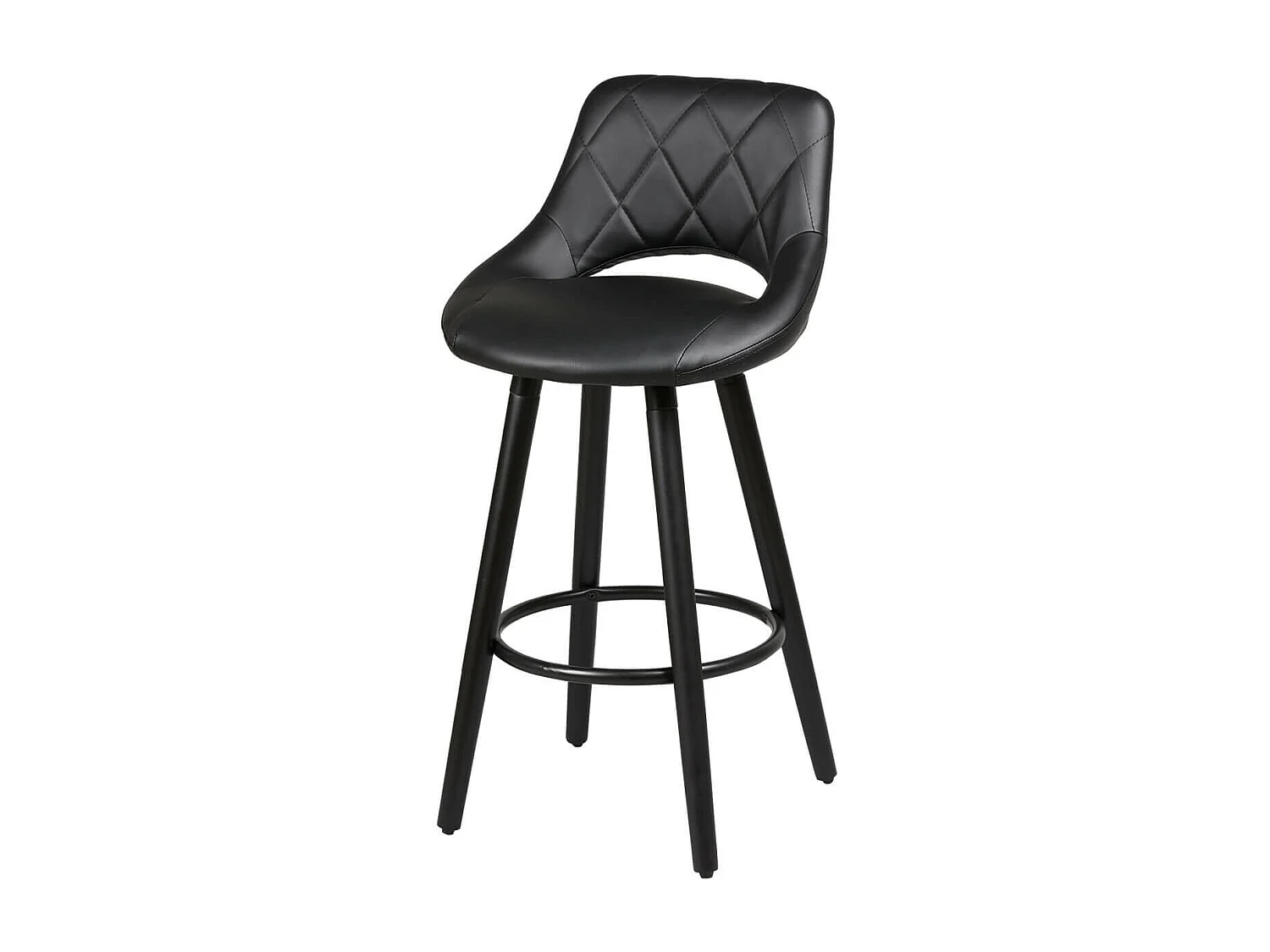 NIELS - Lot de 2 Tabourets Noir