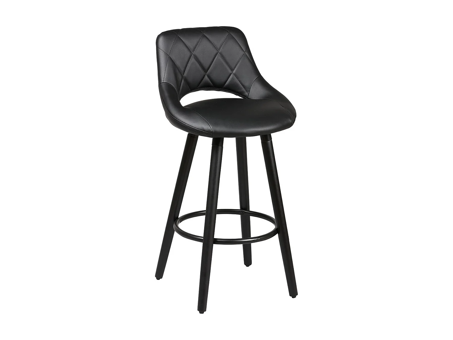 NIELS - Lot de 2 Tabourets Noir