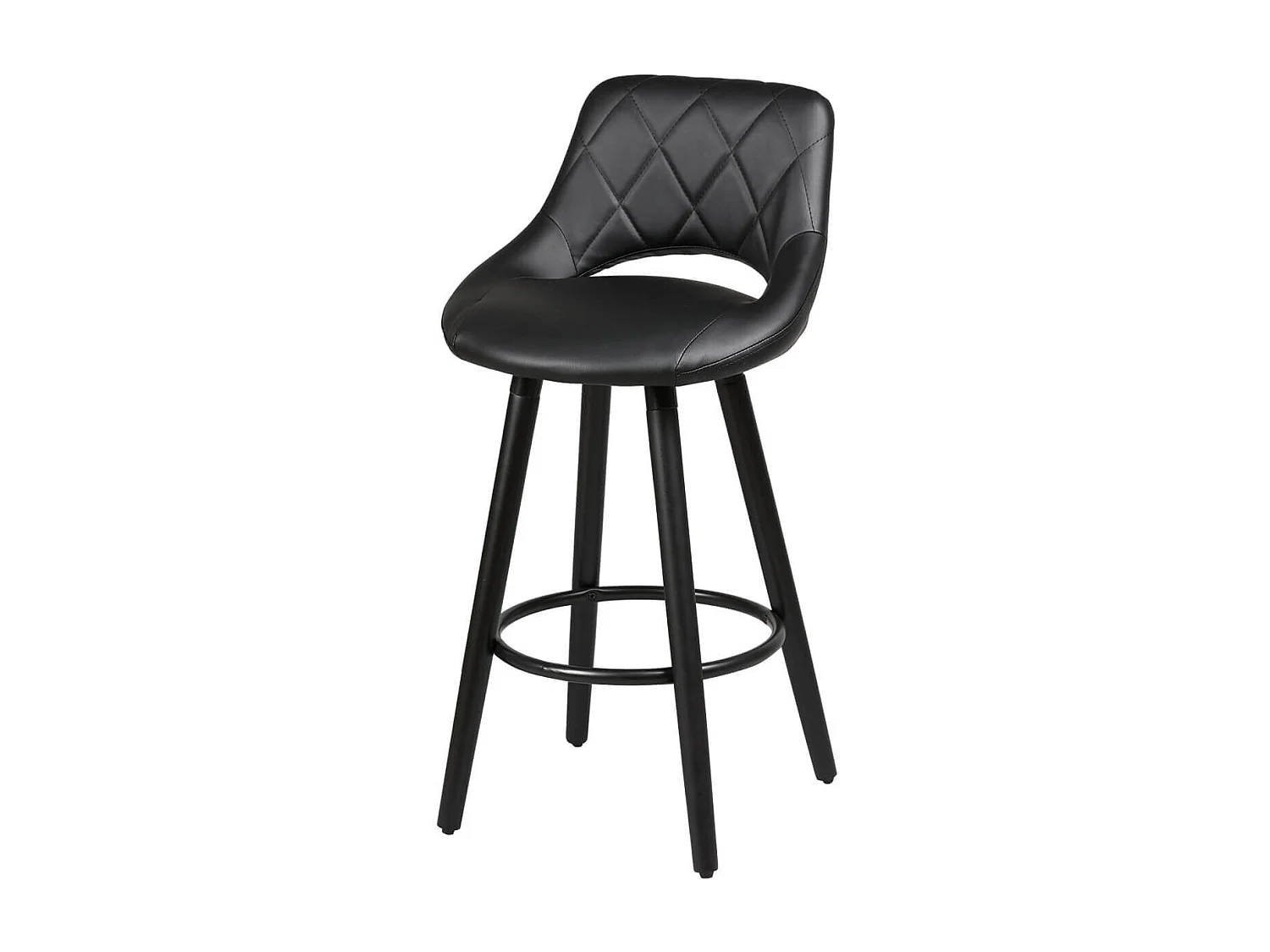 NIELS - Lot de 2 Tabourets Noir