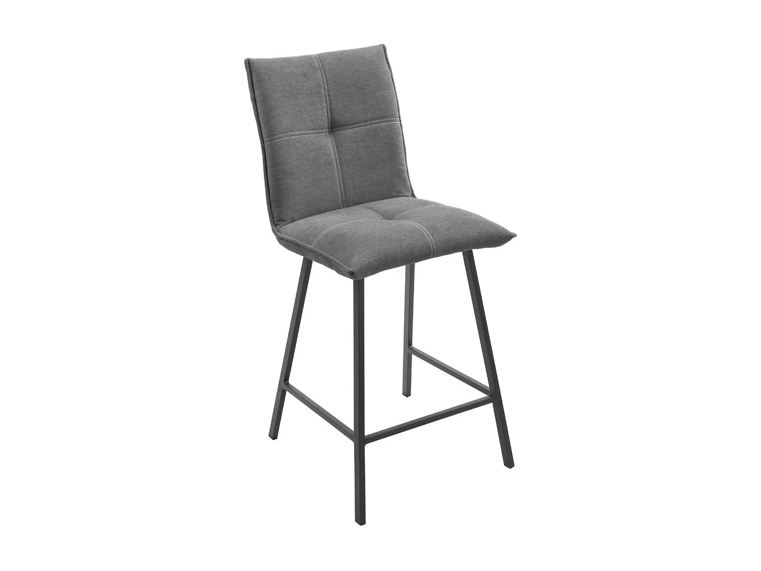 LAGOS - Lot de 2 Tabourets Gris Anthracite Assise H65cm