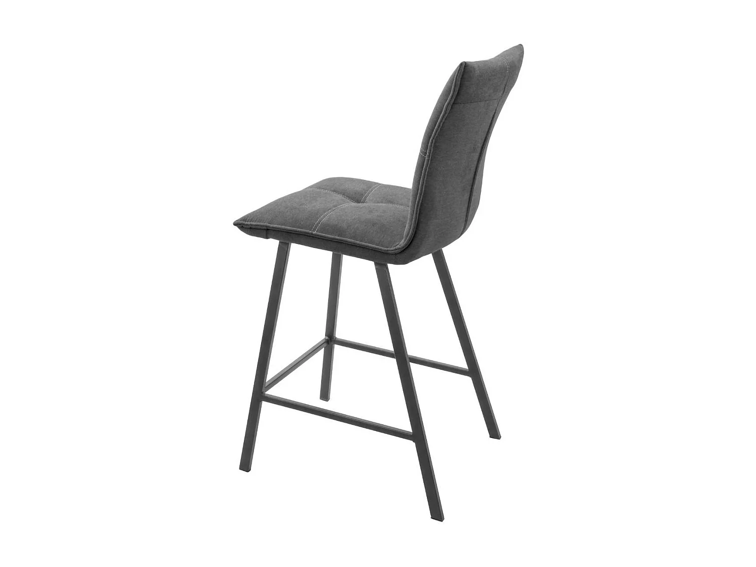 LAGOS - Lot de 2 Tabourets Gris Anthracite Assise H65cm