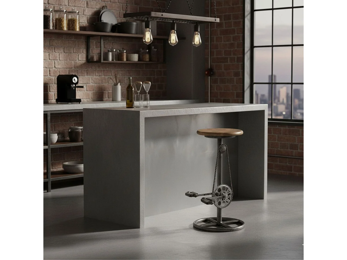 VASKEN - Tabouret forme Pédalier