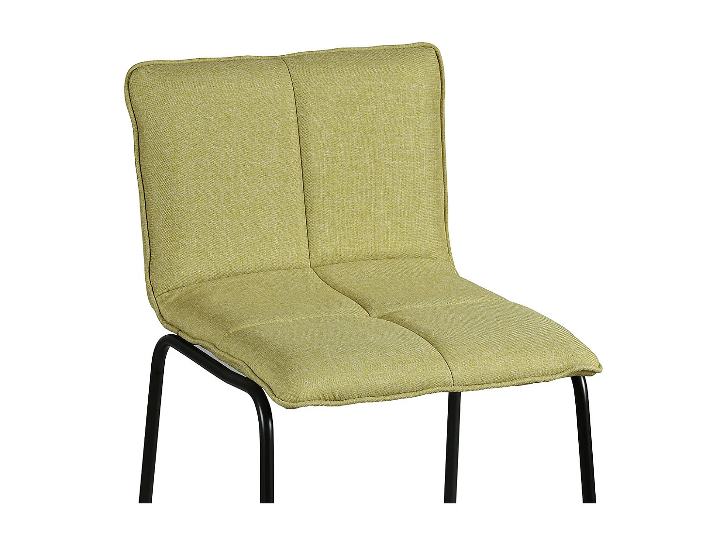 TEODORE - Lot de 4 Tabourets de Bar Tissu Vert