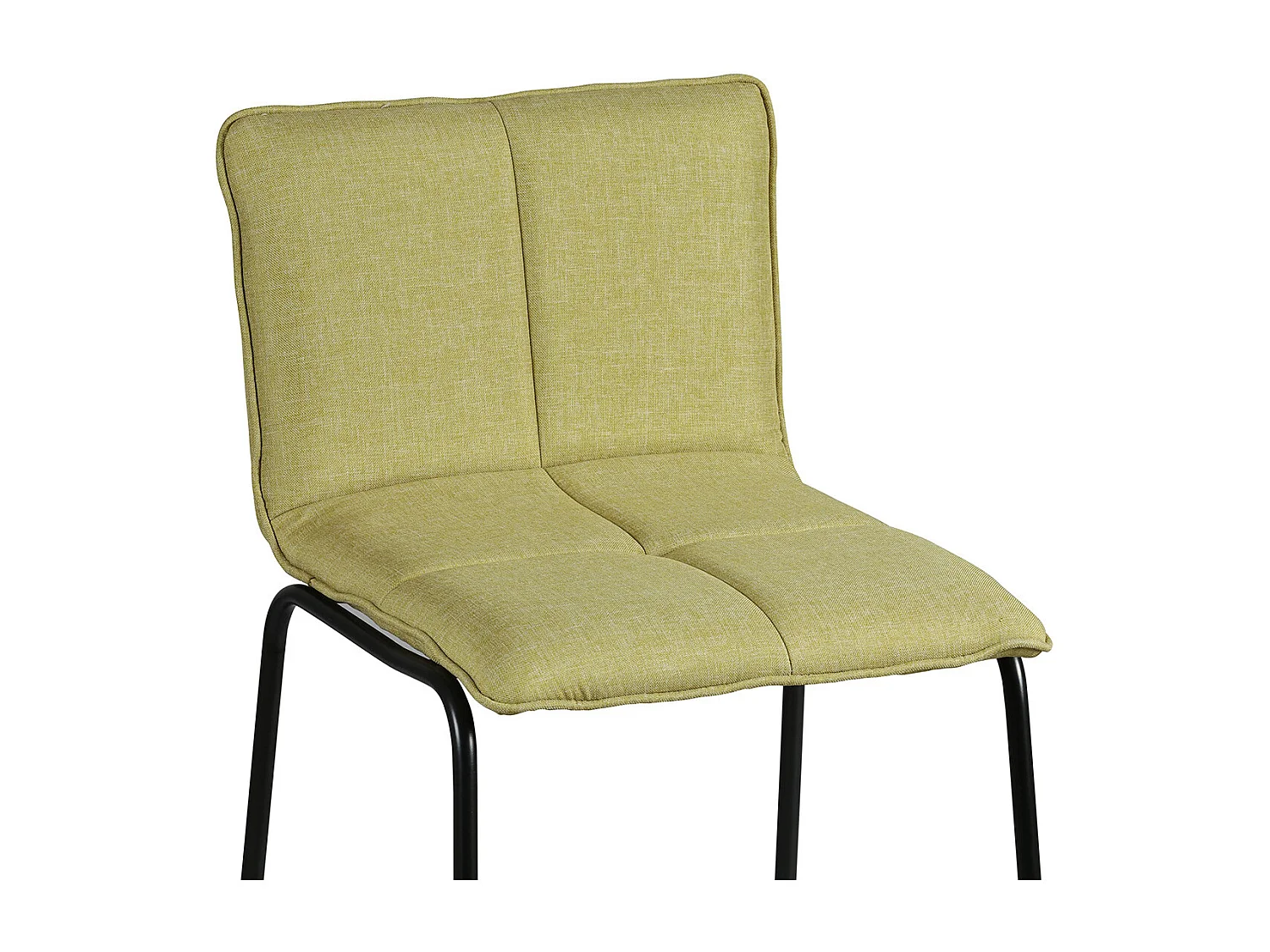 TEODORE - Lot de 4 Tabourets de Bar Tissu Vert