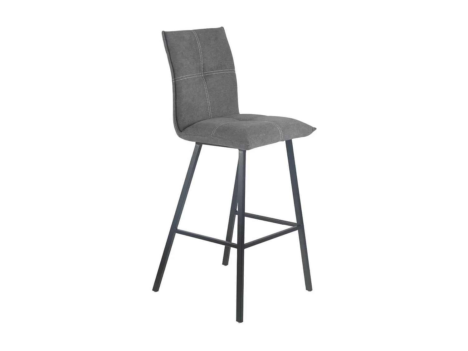 LAGOS - Lot de 2 Tabourets Gris Anthracite Assise H76cm