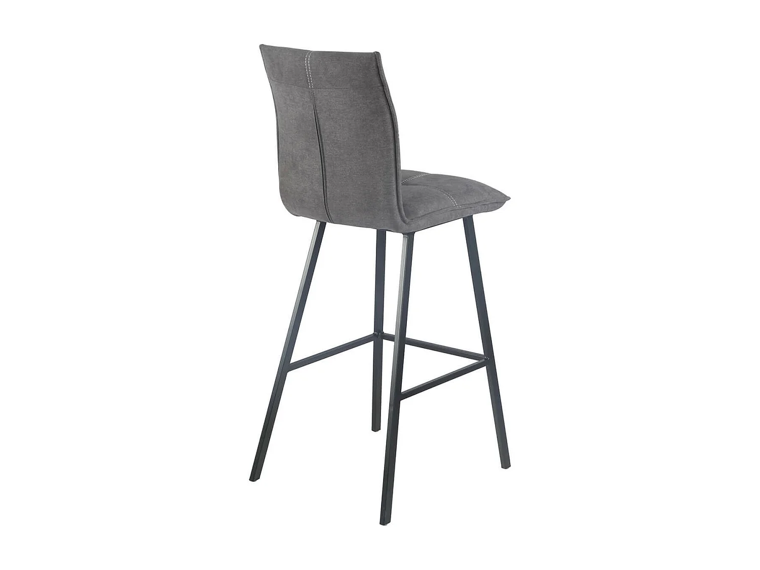 LAGOS - Lot de 2 Tabourets Gris Anthracite Assise H76cm