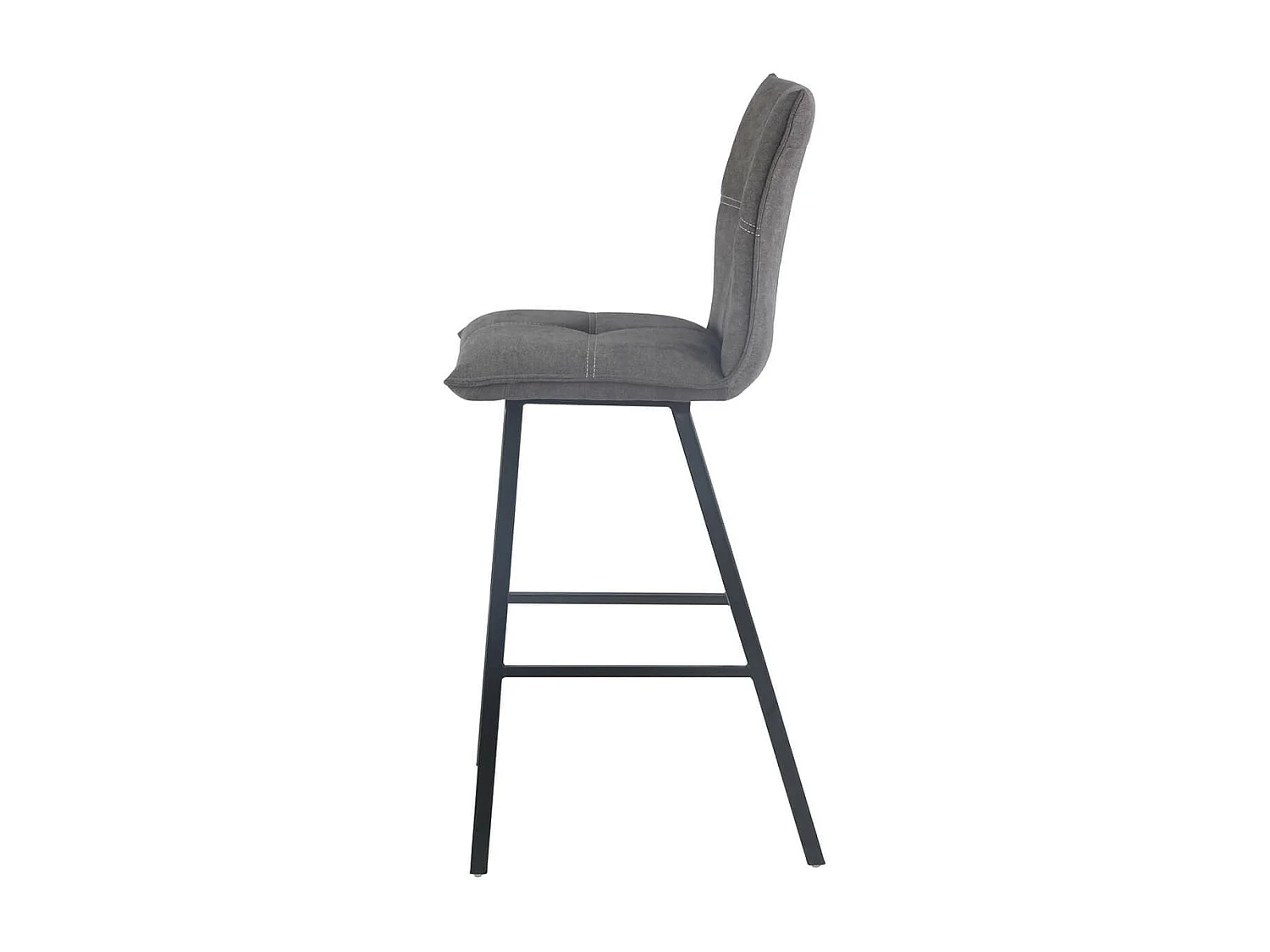 LAGOS - Lot de 2 Tabourets Gris Anthracite Assise H76cm