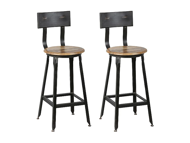 INDUS - Lot de 2 Chaises Snack H65