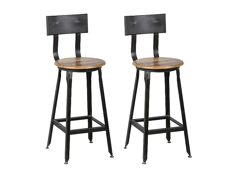 INDUS - Lot de 2 Chaises Snack H65