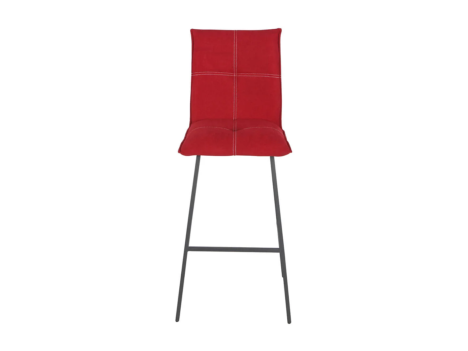 LAGOS - Lot de 2 Tabourets Rouges Assise H76cm