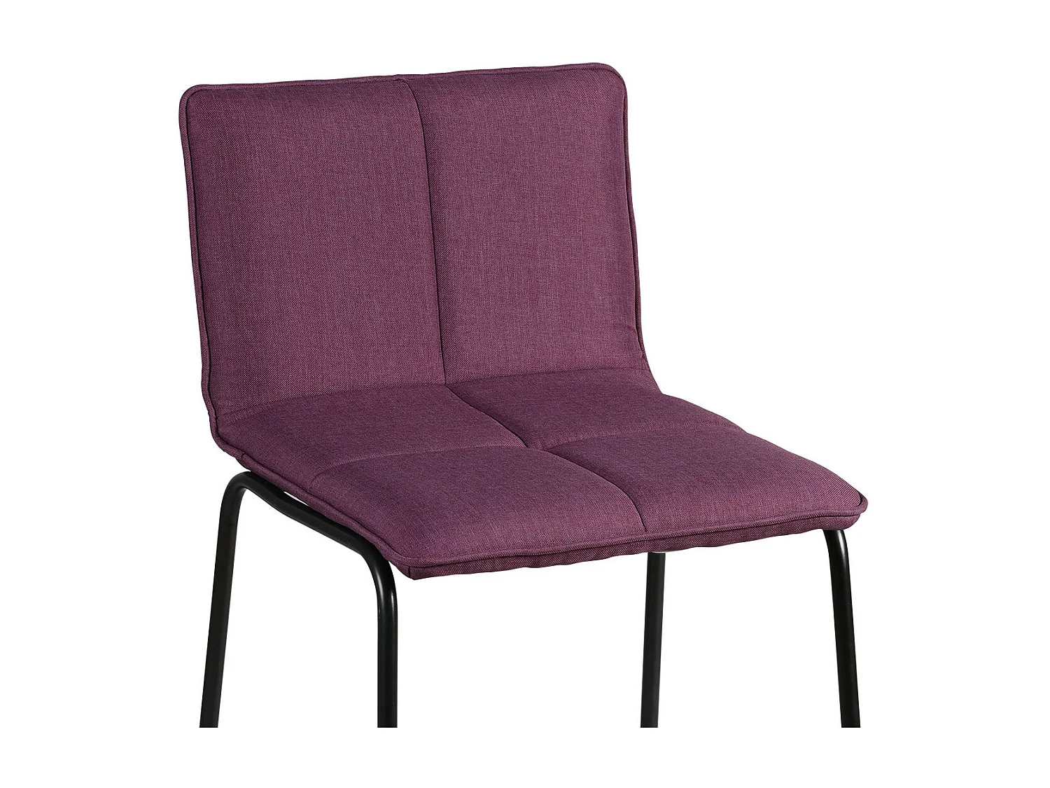 TEODORE - Lot de 4 Tabourets de Bar Tissu Violet