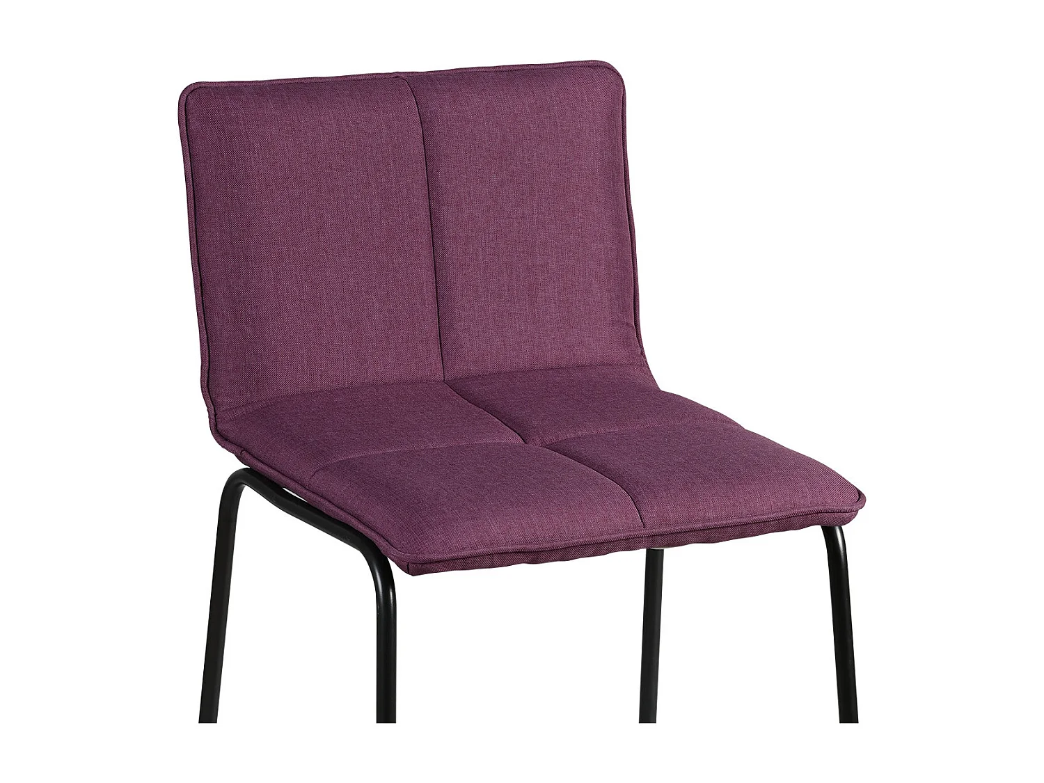 TEODORE - Lot de 4 Tabourets de Bar Tissu Violet