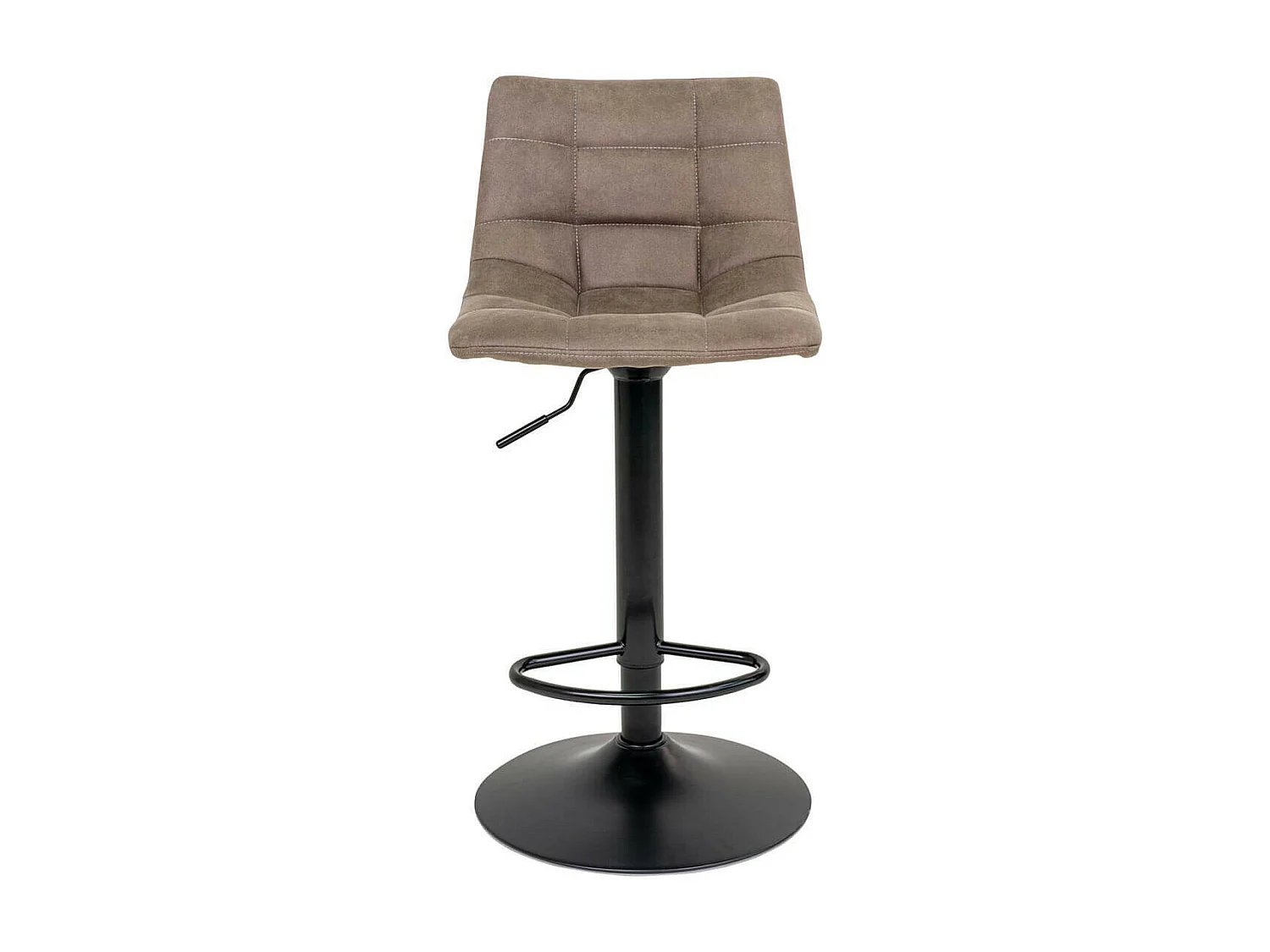 MAGNUS - Lot de 6 Tabourets Acier et Tissu Marron Clair