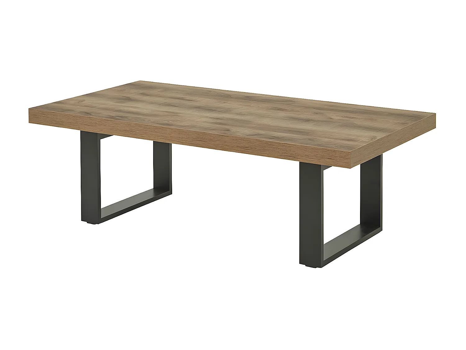 KORA - Ensemble Table Basse + Meuble TV Aspect Bois et Métal