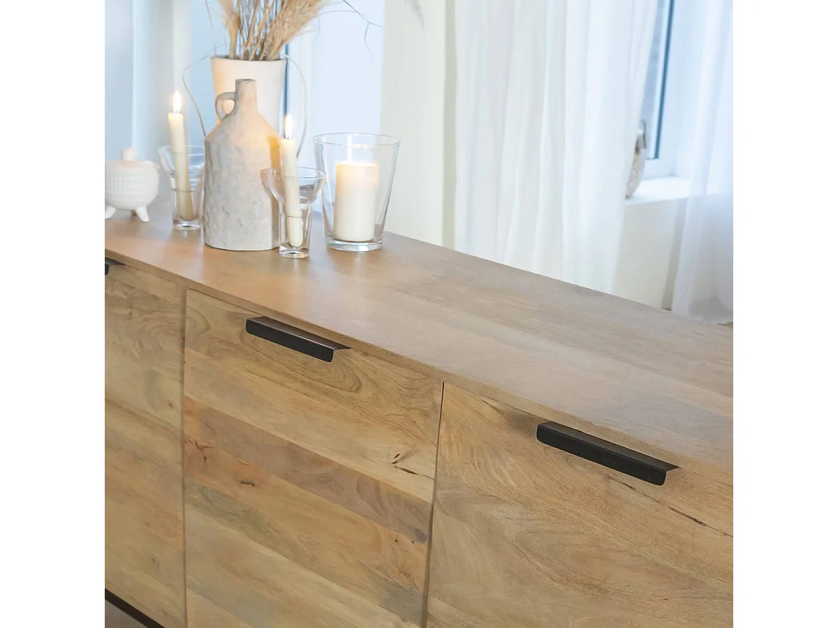 Buffet enfilade en bois de manguier Pia