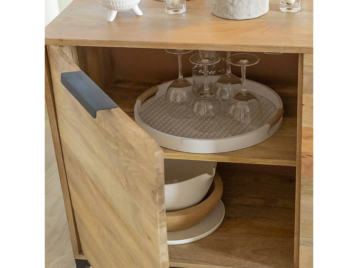 Buffet enfilade en bois de manguier Pia