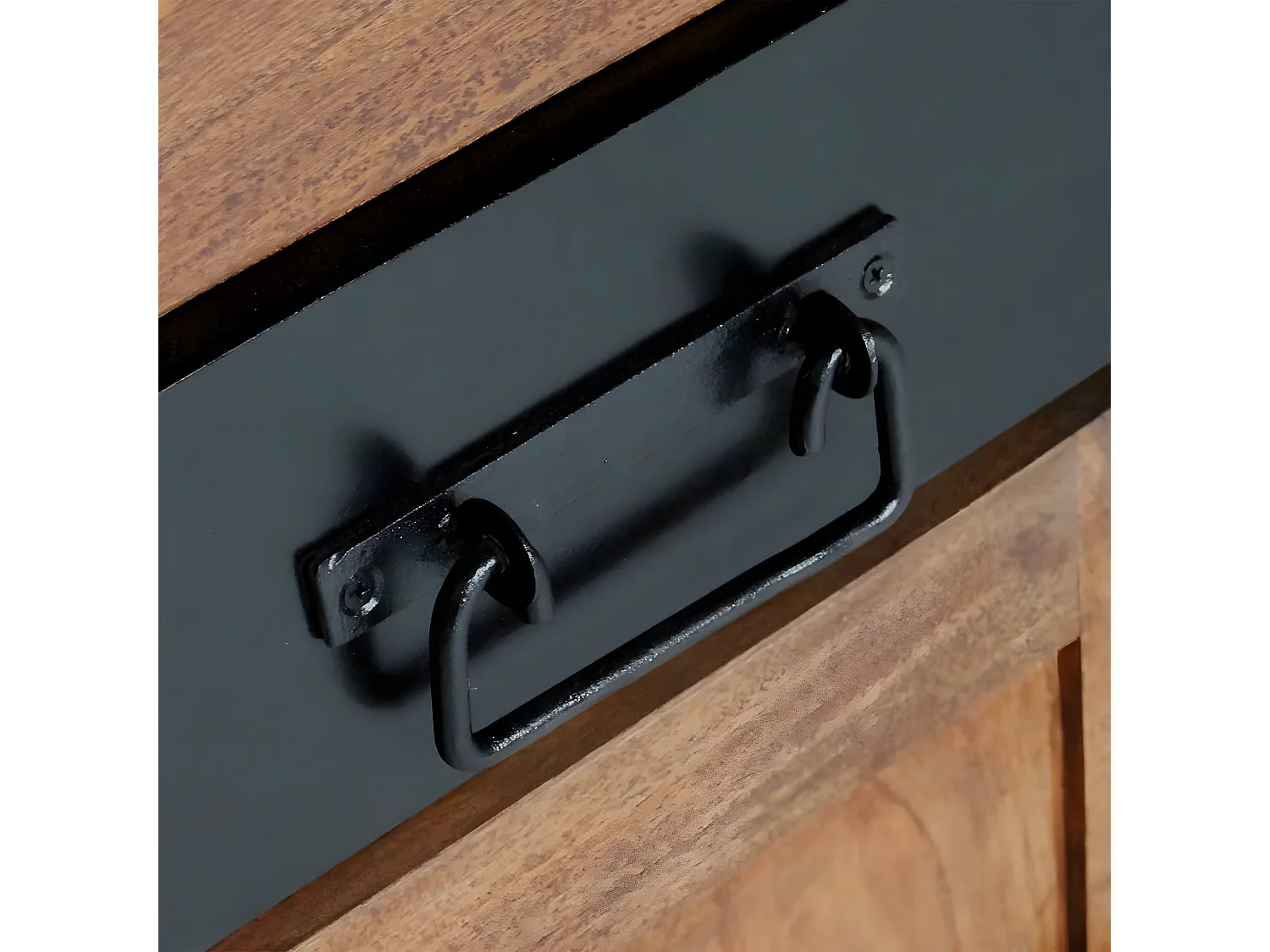 Buffet de madera de acacia estilo industrial Havana con 3 puertas y 3 cajones