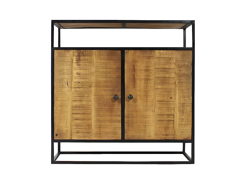 Buffet industrial de metal y madera de mango Marcel
