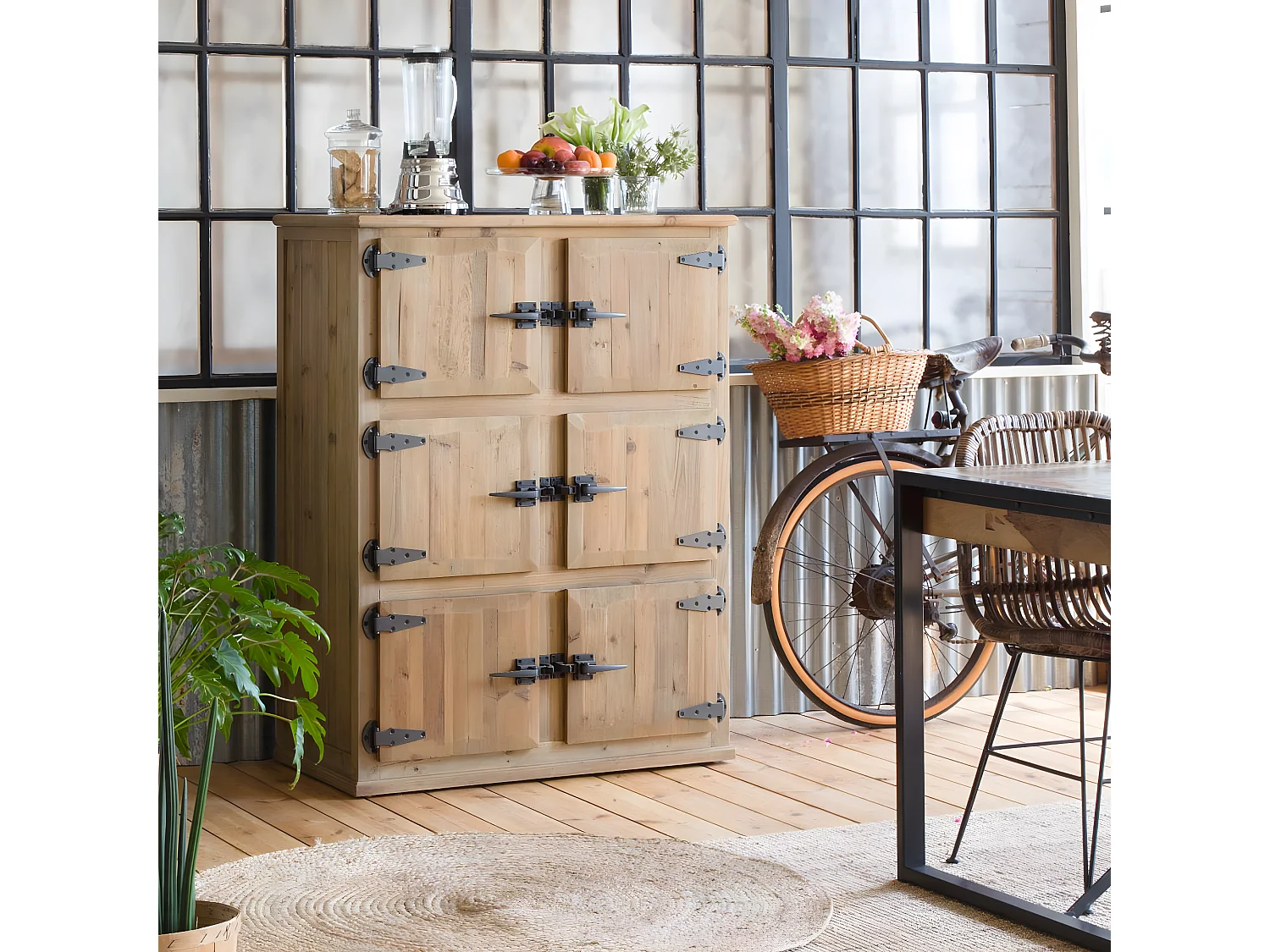 Buffet haut 6 portes Champêtre