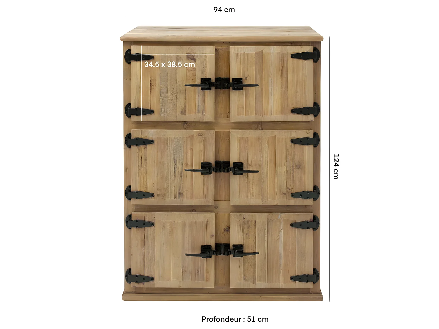 Buffet haut 6 portes Champêtre