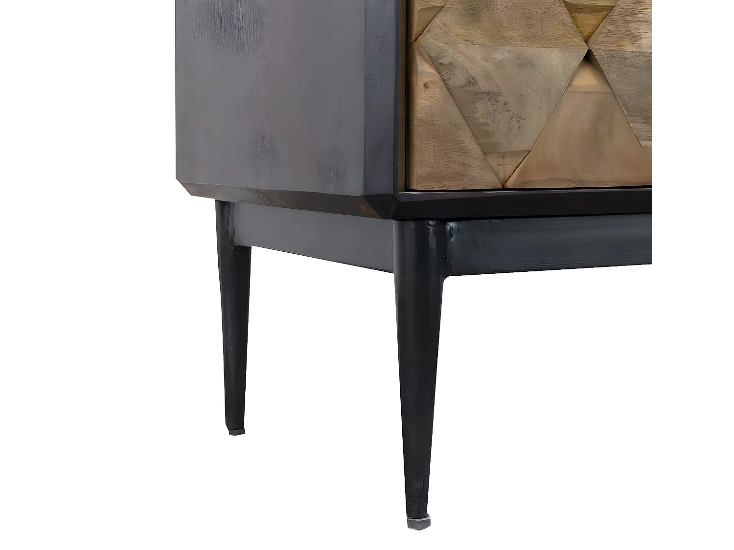 Buffet haut en métal et bois de manguier Célia