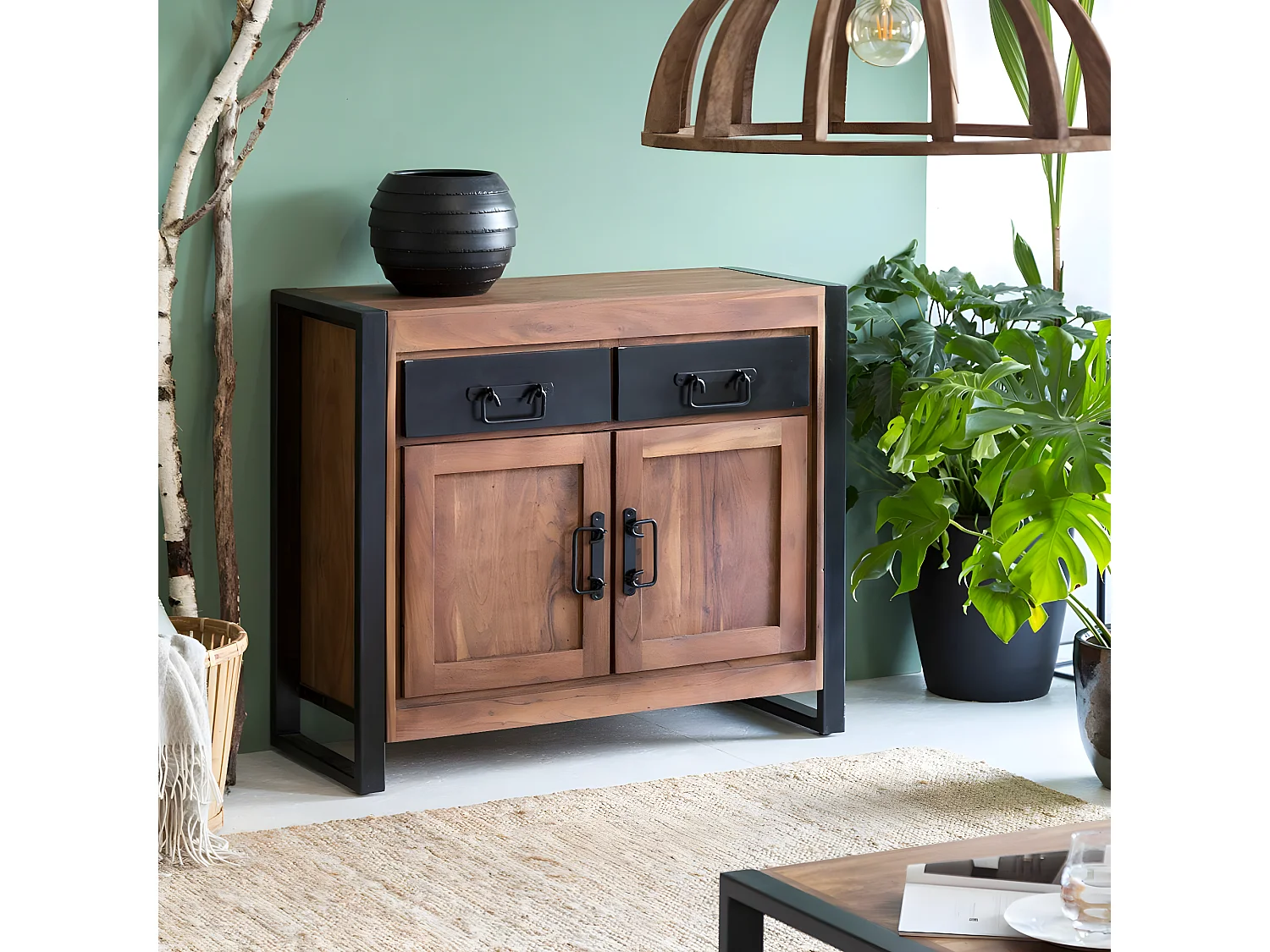 Petit buffet en bois d'acacia 100 cm Havana