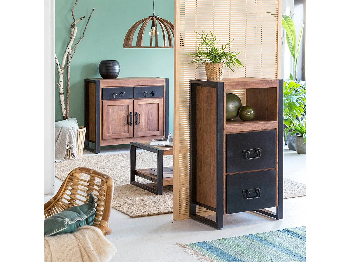 Petit buffet en bois d'acacia 100 cm Havana