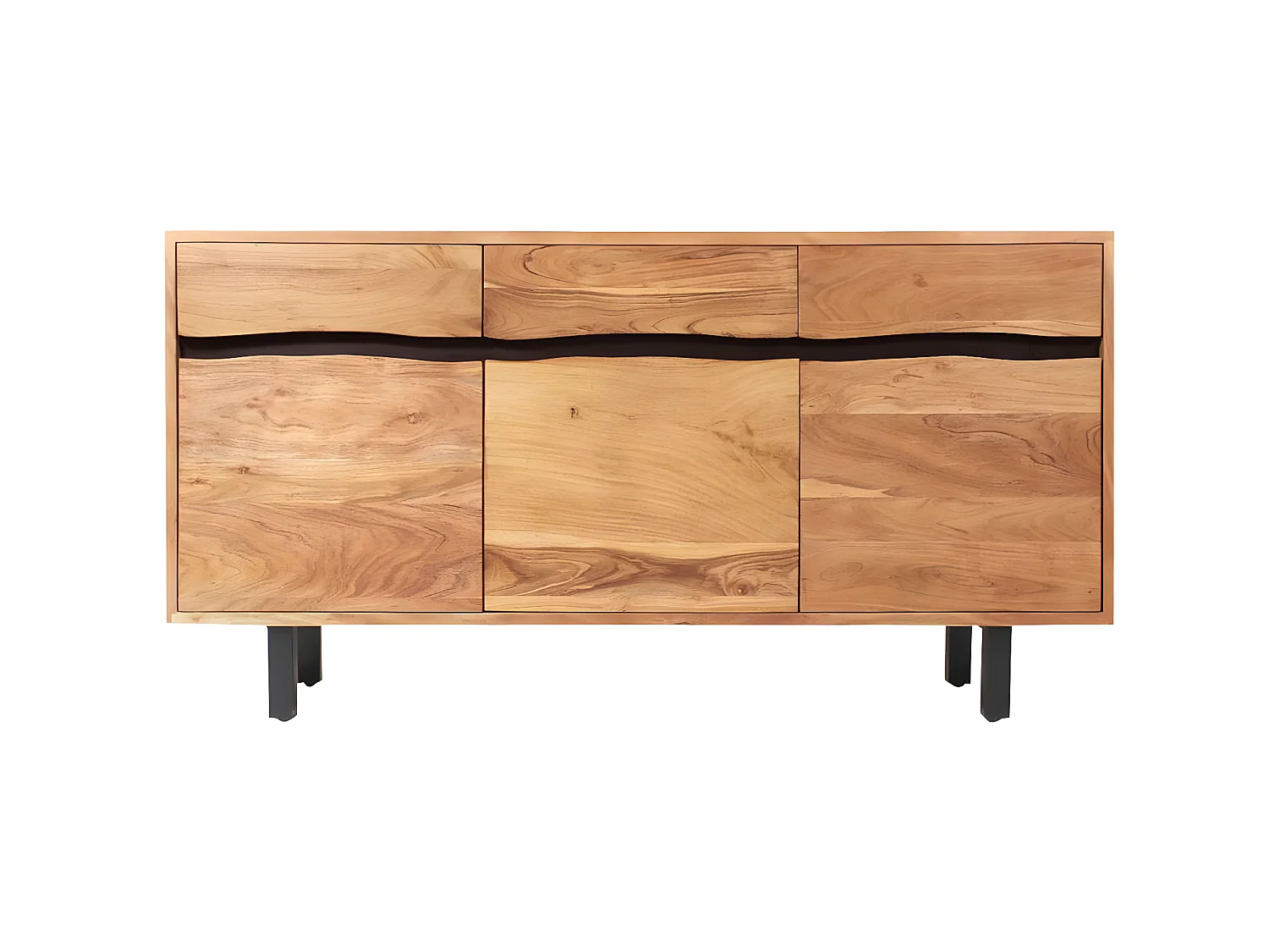 Aparador en madera de acacia y metal Mahé