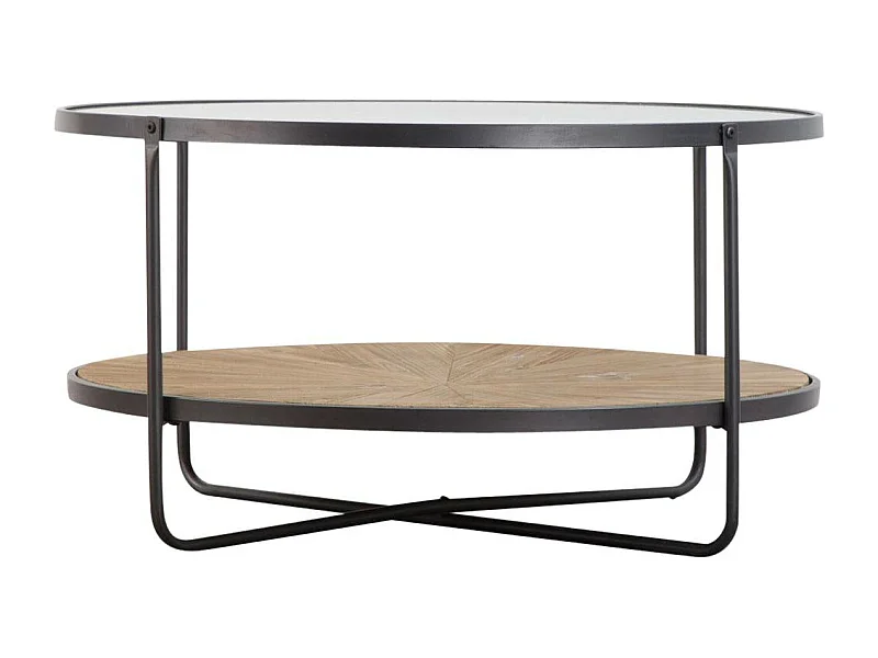 Table basse en verre et bois de sapin April