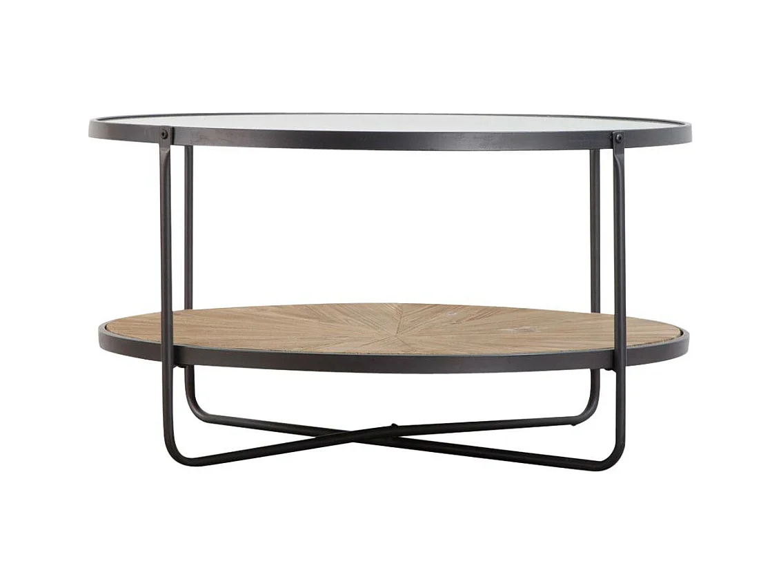 Table basse en verre et bois de sapin April