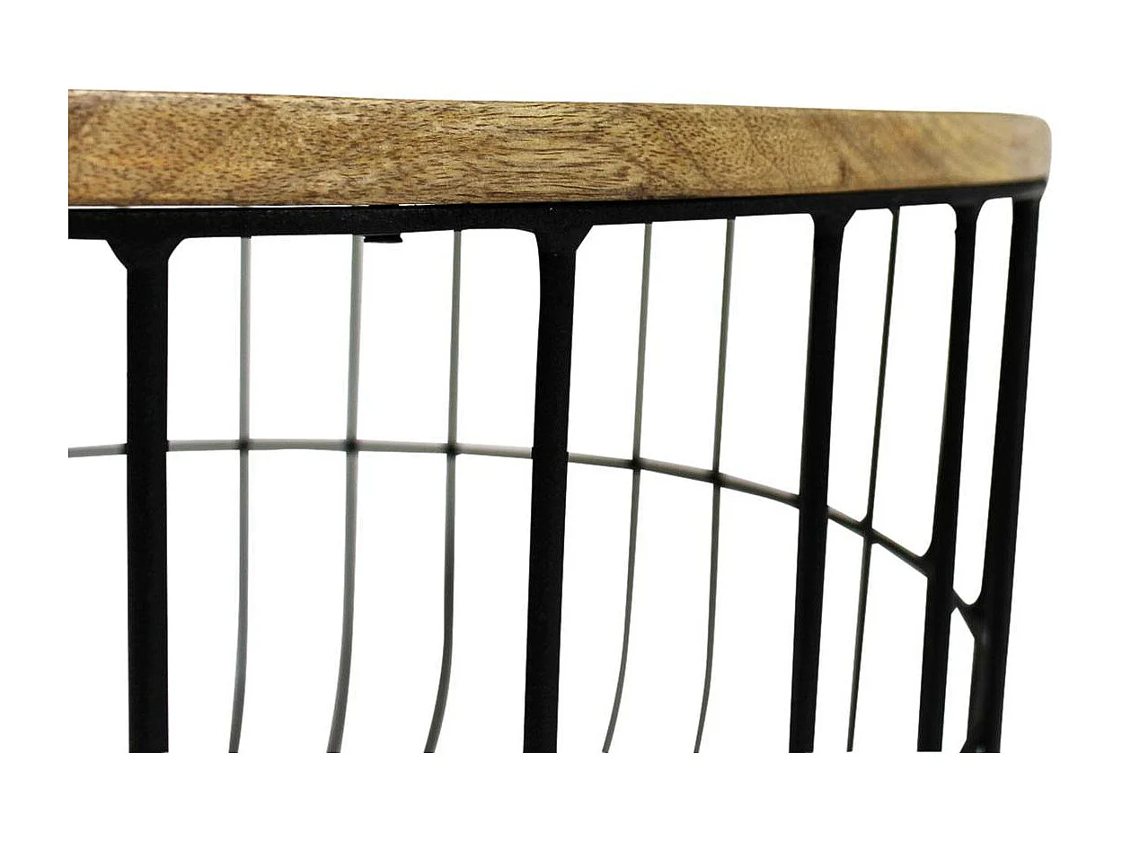 Table basse en bois de manguier et métal Ella