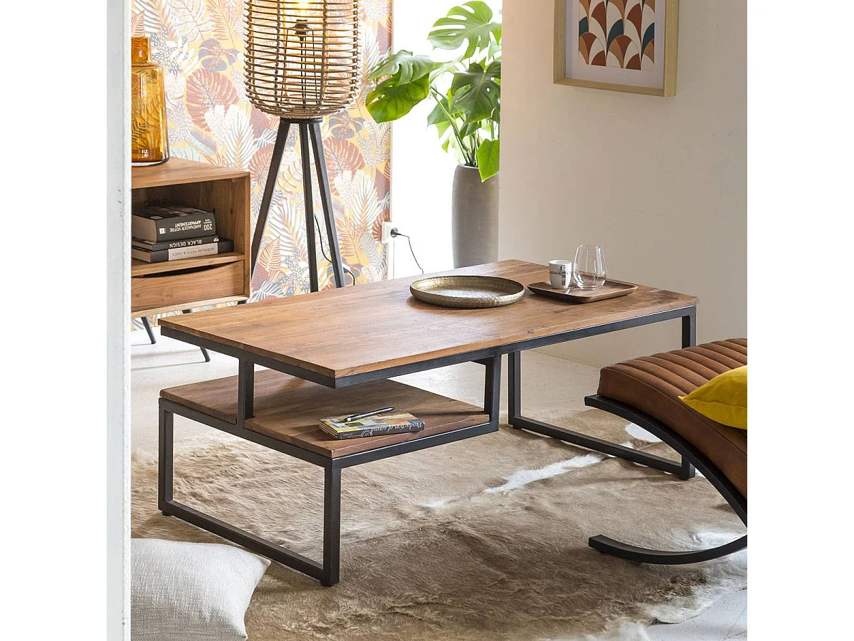 Table basse en bois d'acacia Havana