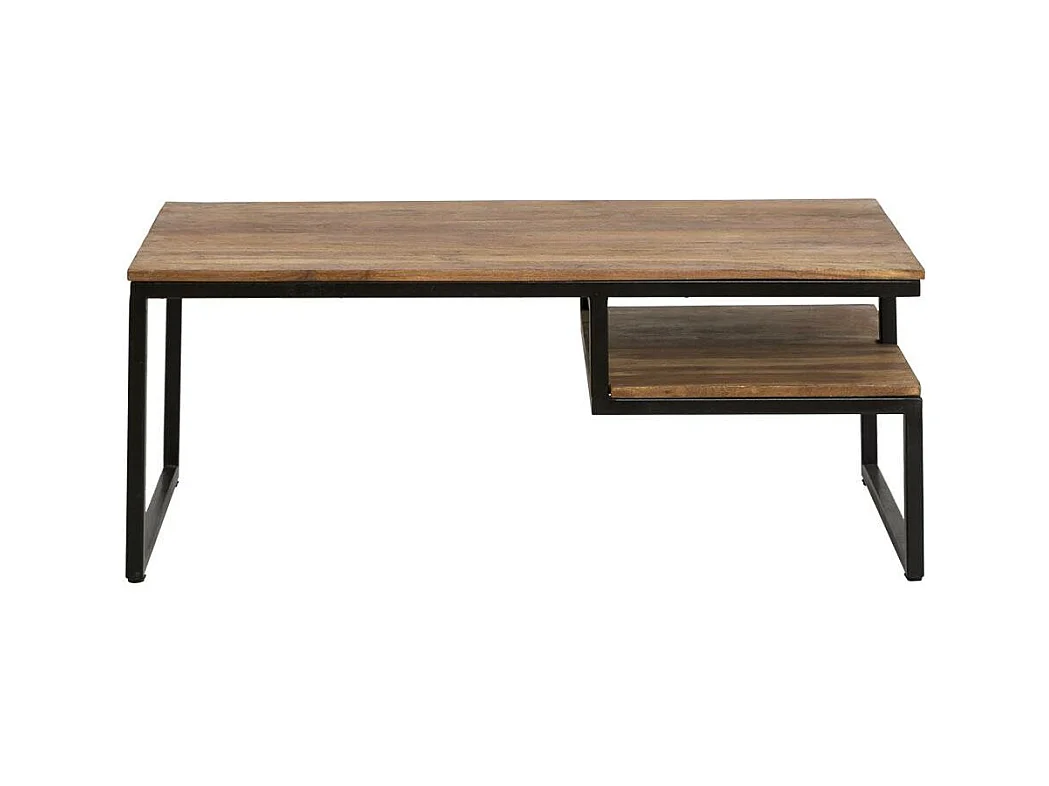 Mesa de centro de acacia Havana con tablero suspendido y diseño original - Estilo industrial
