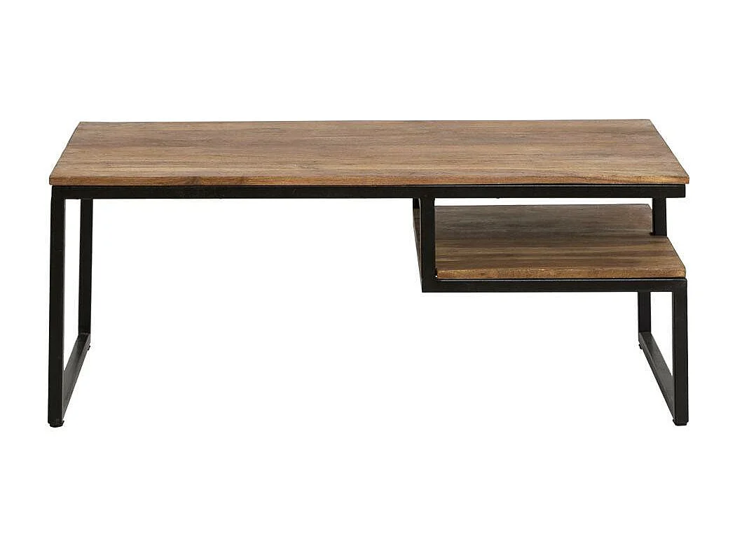 Mesa de centro de acacia Havana con tablero suspendido y diseño original - Estilo industrial