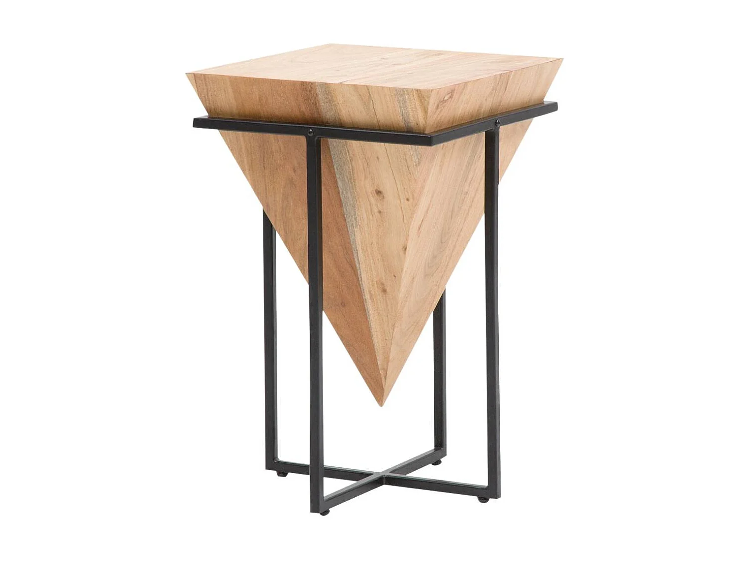 Bout de canapé en bois d'acacia et métal Roméo